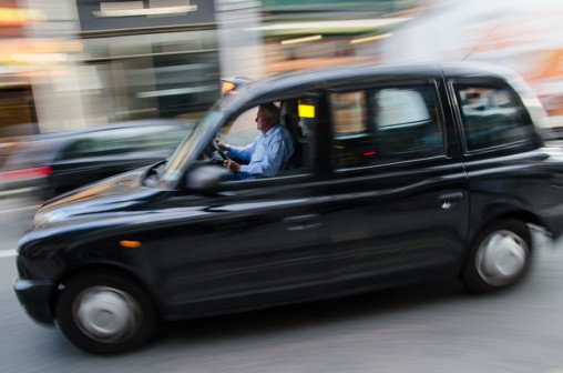 london, motion blur, taxi