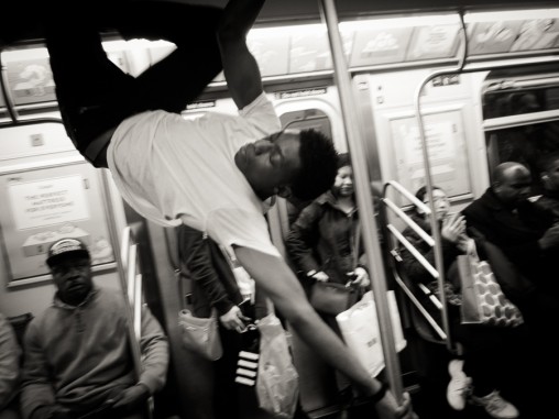 black and white, dancer, performance, subway